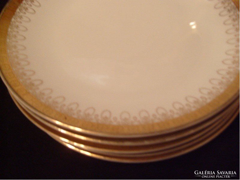 E26 Antik monarchiabeli ritkaság dús arany díszes tányérkészlet 6 db-os eladó