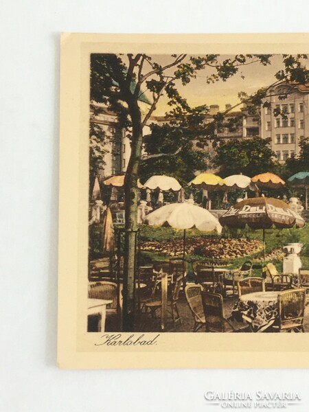 Antik, régi postatiszta, színes képeslap (Karlovy Vary) Karlsbad, Hotel Imperial 1900-as évek eleje