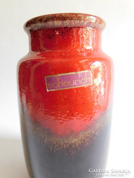 Scheurich retro ceramic vase mid century 15 cm