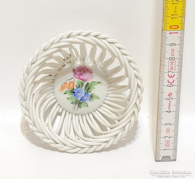 Herend colorful flower pattern porcelain basket (2314)