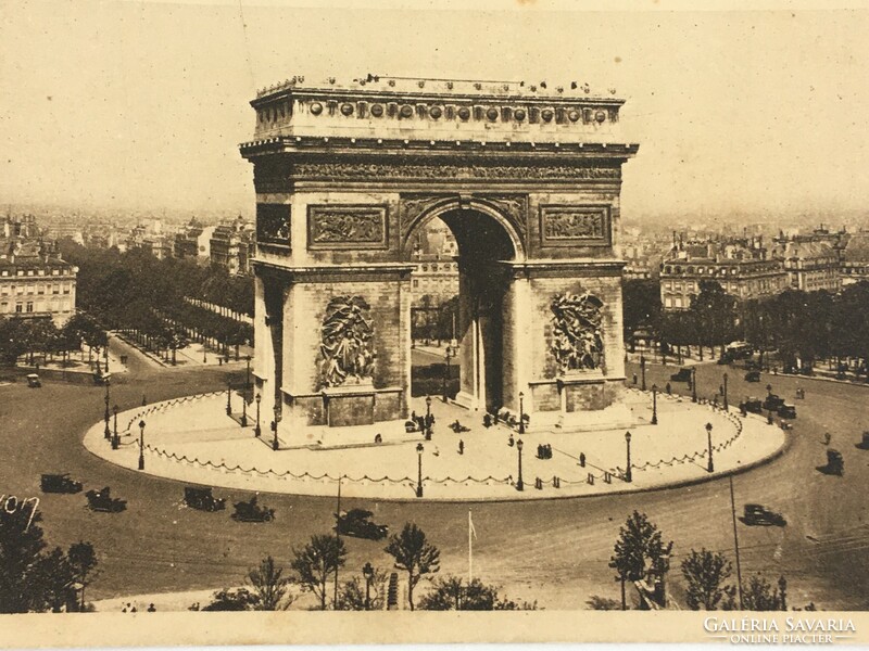 Antique, old, postal clean, French postcard - Paris, Arc de Triomphe '20s / '30s