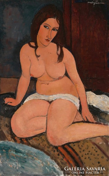 Modigliani - seated nude - blindfolded canvas reprint