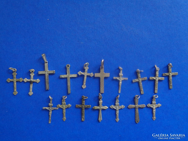 Antique silver cross crucifix, pendant