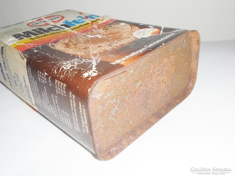 Retro cocoa drink powder cocoa powder paper box - dr. Oetker milchfein - from the 1980s