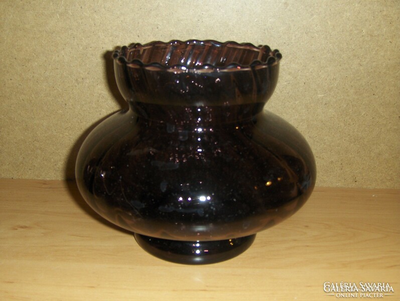 Retro purple bay glass vase (7/d)