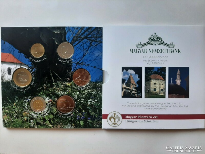 Coins of Hungary 2010 in a decorative case circulation line 2010. Annual extra circulation line Pécs europe kultur