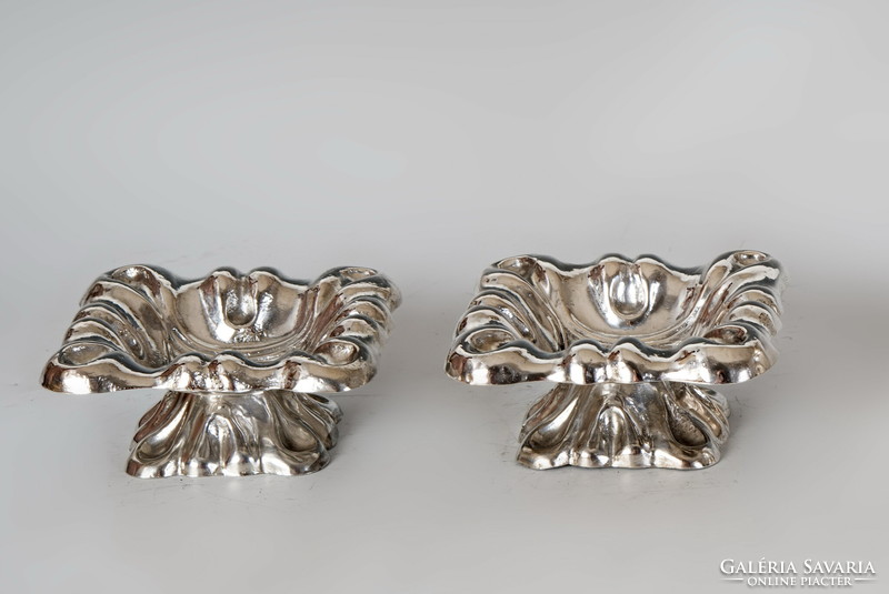 Pair of silver table spice holders (larger size)