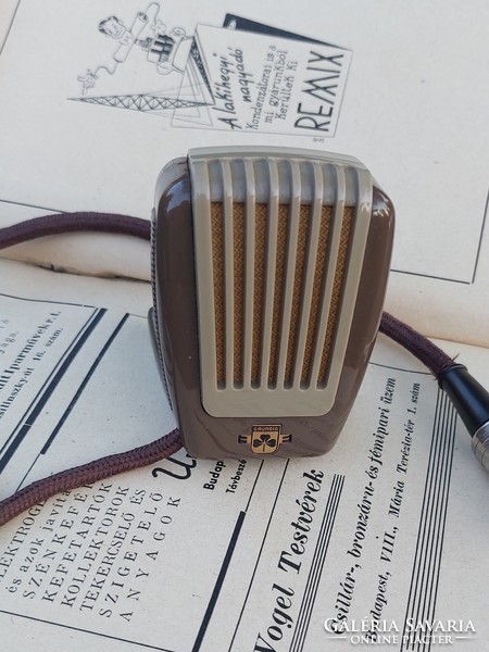 GRUNDIG GDM-10 Vintage mikrofon Made in Germany Fonott kábel 1956