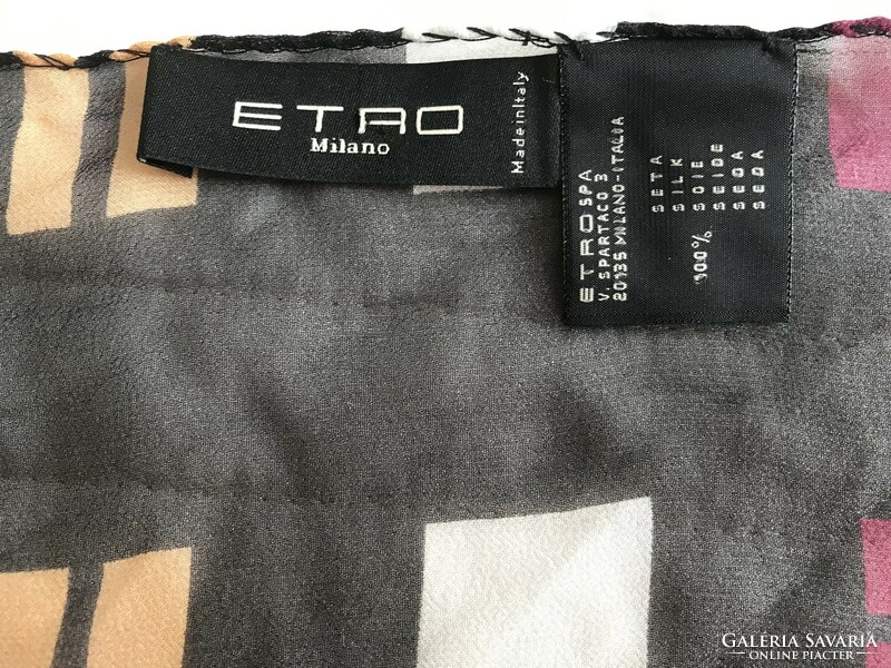 Etro Milano selyemsál, 200 x 64 cm, Új!