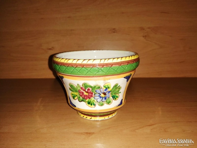 Italian glazed ceramic pot (5 / d)