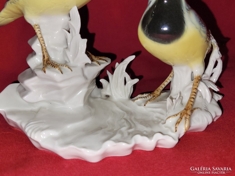 Gyönyörű ritka ENS porcelán madár páros
