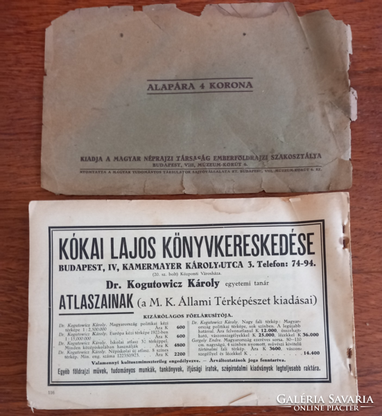 Antik könyv /1924. évi/ Kogutowicz zsebatlasza