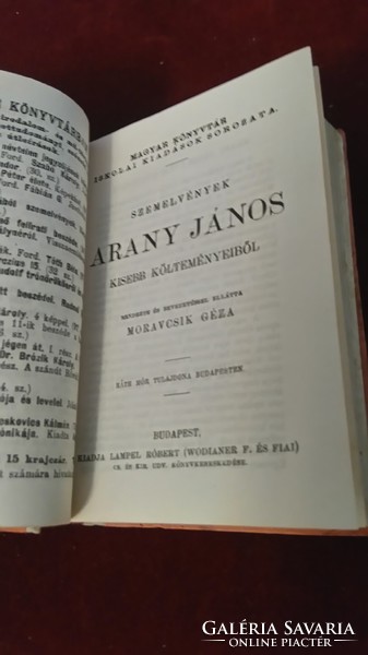 The works of János Arány of the Hungarian library school editions bound together about 1910 lampel/wodianer edition