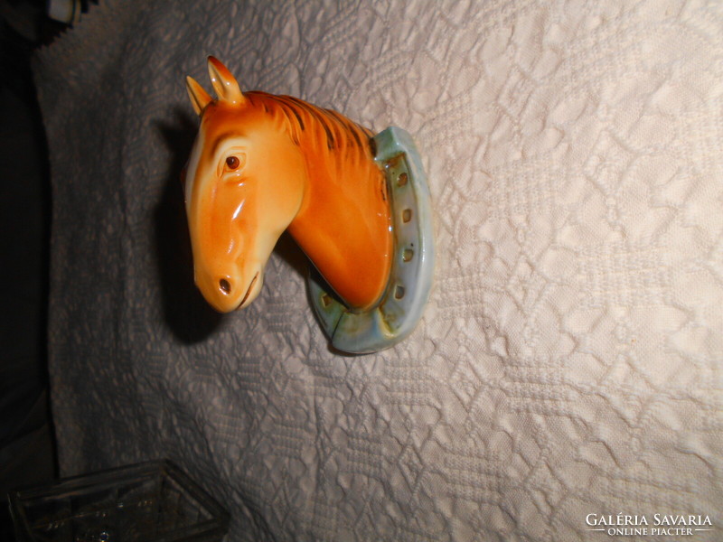 Antique porcelain wall decoration horse figure