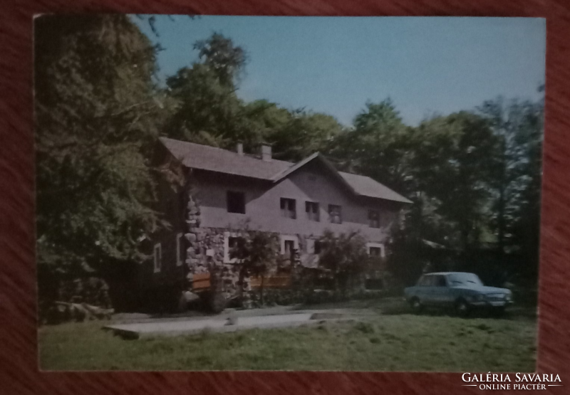 Retró képeslap az 1950-es évekből Nógrád megye (Salgó várrom)