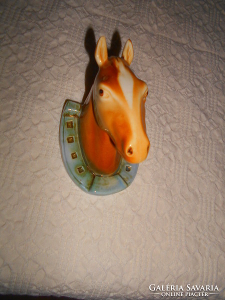 Antique porcelain wall decoration horse figure