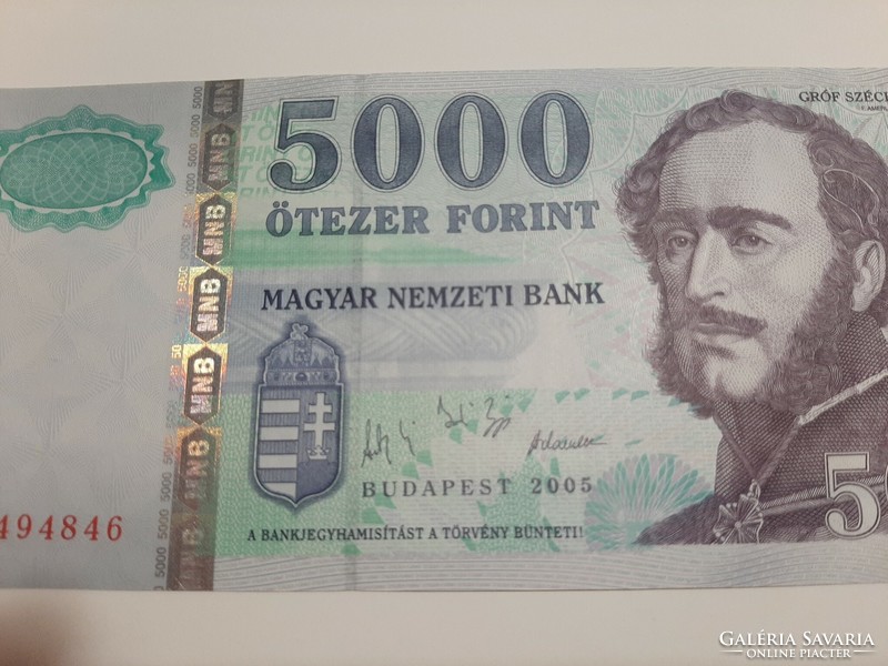 5000 forint bankjegy BB  aUNC  2005 szép állapot