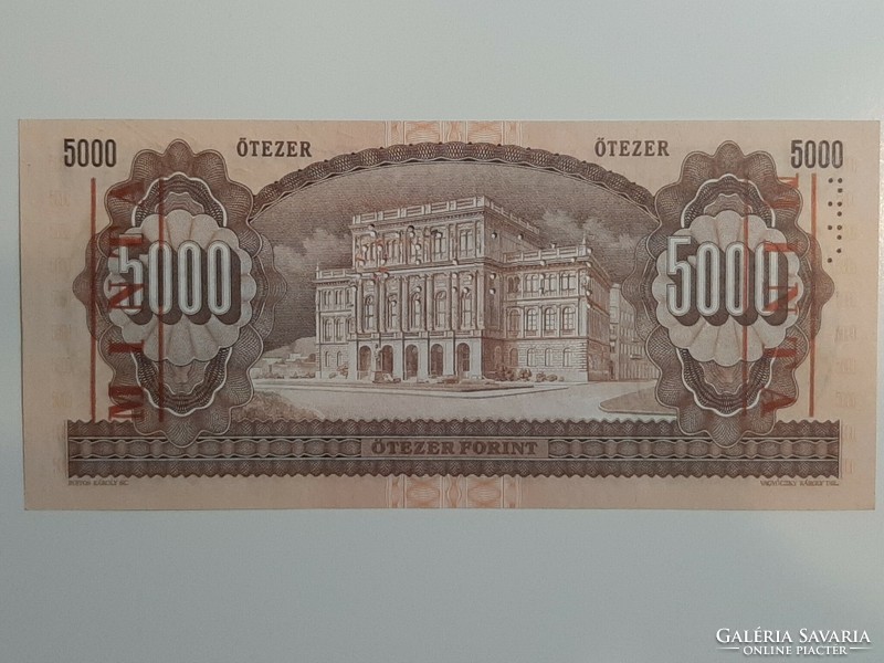 Rendkívül Ritka ! 1992 Minta 5000 forint bankjegy " J " sorozat 5.darabja UNC