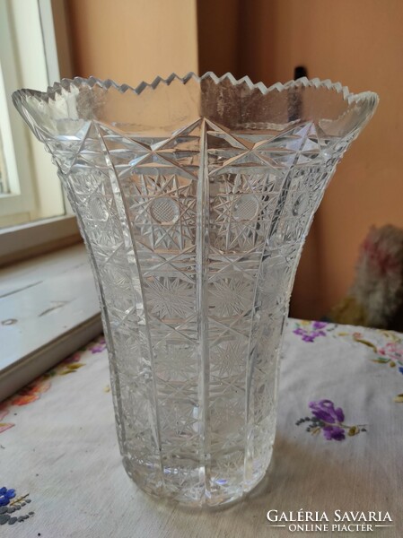 A wonderful large Czech crystal vase