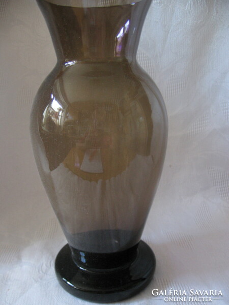 Handcrafted vase with smoky base, pourer, decanter