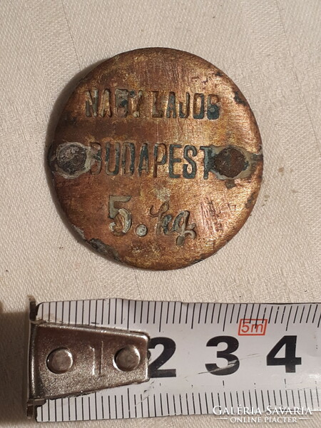 Copper plate of an old market trash scale