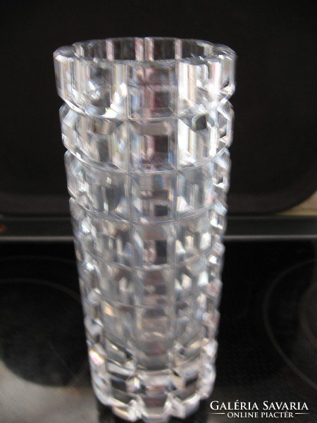 Retro checkered, French, heavy crystal vase