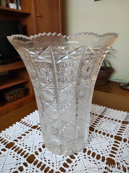 Csodálatos nagyobb méretű cseh kristály váza