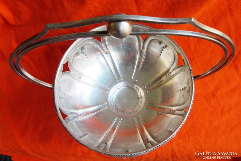Old silver basket, marked, decorative piece, 20 cm high, diameter 12.5 cm, 287.7 gr