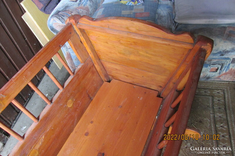 Antique wooden cradle