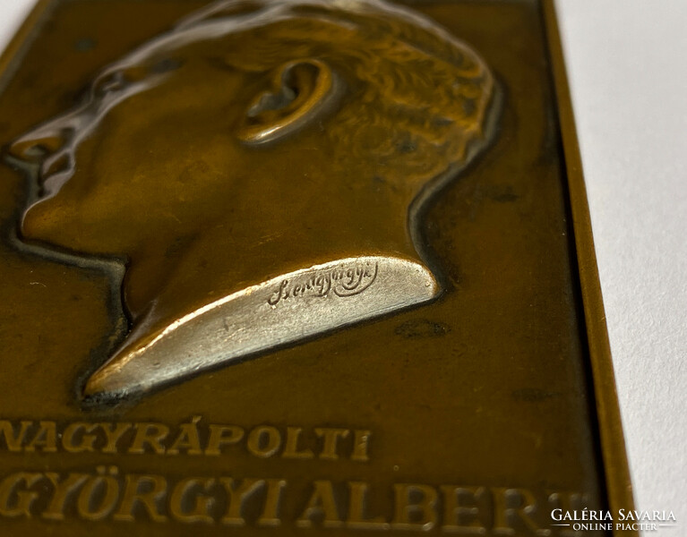 Szent-Györgyi Albert 1937 bronz plakett.