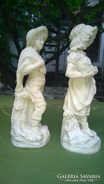 Marked-Italian antique terracotta statue, figure, even for the garden