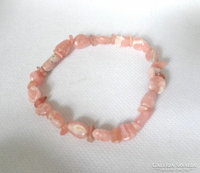 Rhodochrosite pebble bracelet