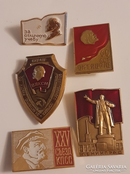 5 Soviet and Russian Lenin badges in one