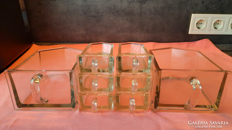 Drawers with glass pendants 2+6 pcs