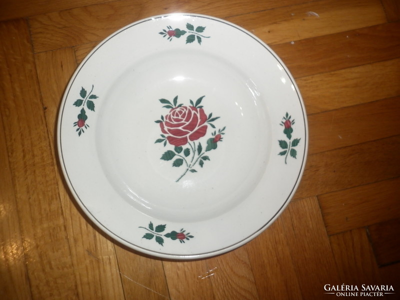 Old marked wilhelmsburg floral faience wall plate