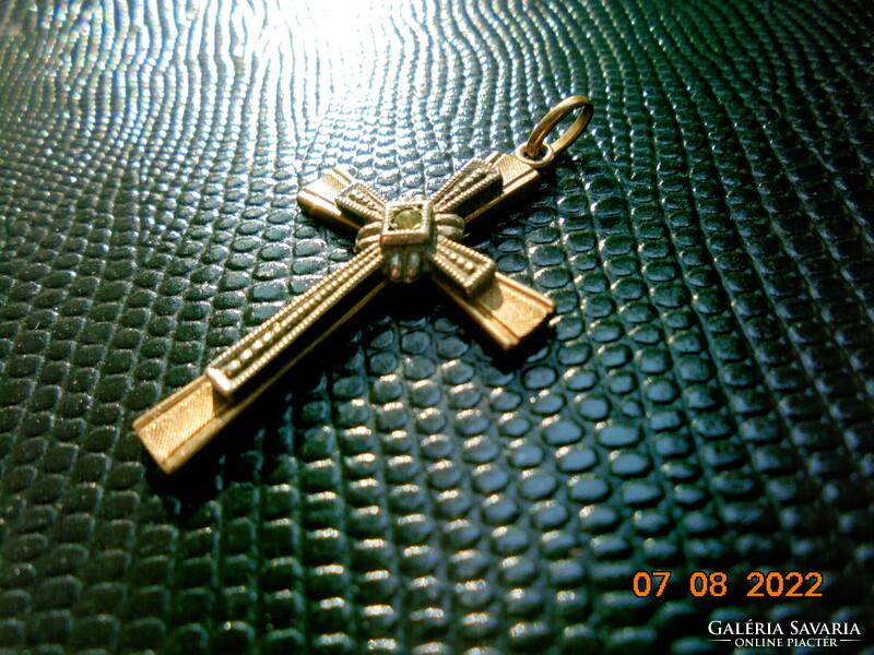 Gilded, gilded older French cross pendant