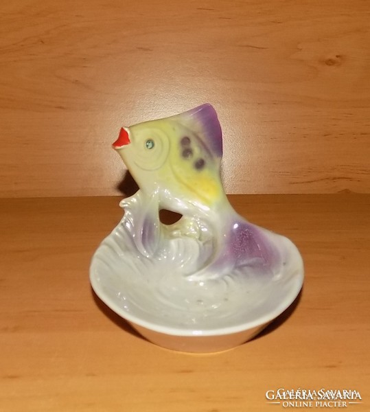 Foreign GDR Martha Budich collection porcelain goldfish jewelry holder bowl (po-1)
