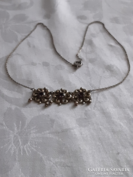 Antique gold plated silver necklace!