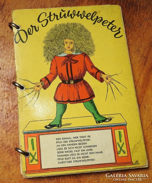 Antik - kapcsos - német mesekönyv - Der Strüwwelpeter OTTO Bilderbuchverlag