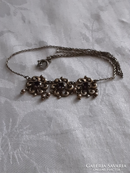 Antique gold plated silver necklace!