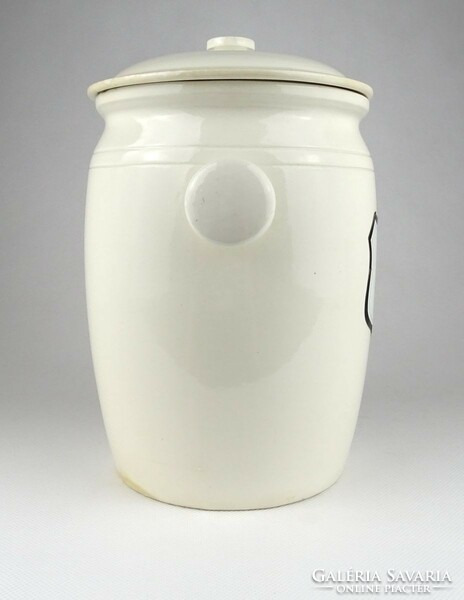 1I718 old granite porcelain apothecary pot 24 cm