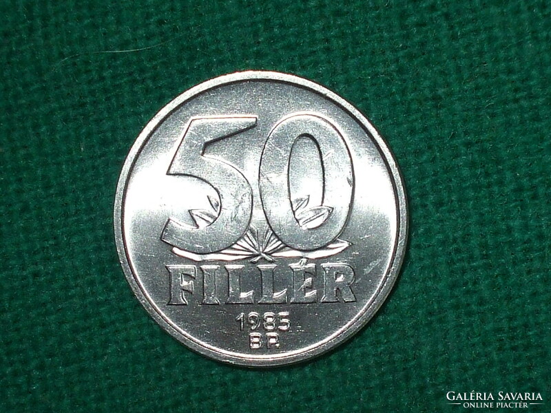 50 Filér 1985 ! It was not in circulation! Greenish!