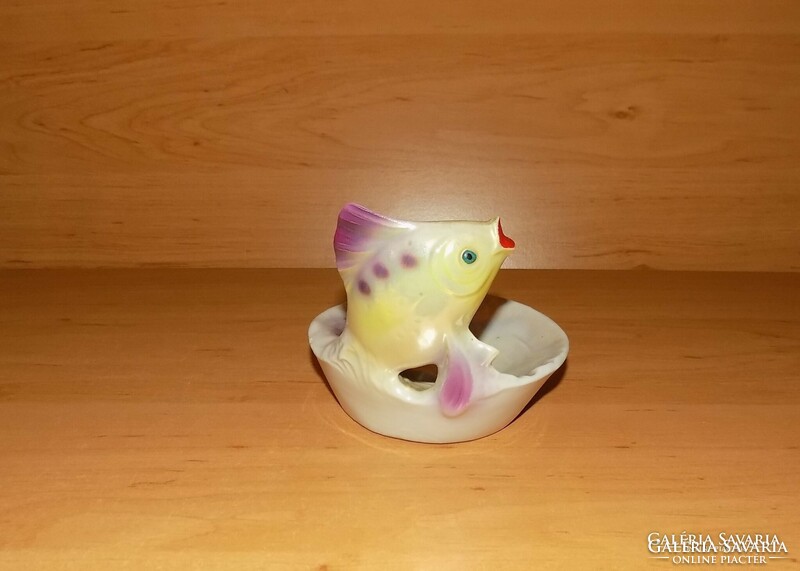 Foreign GDR Martha Budich collection porcelain goldfish jewelry holder bowl (po-1)