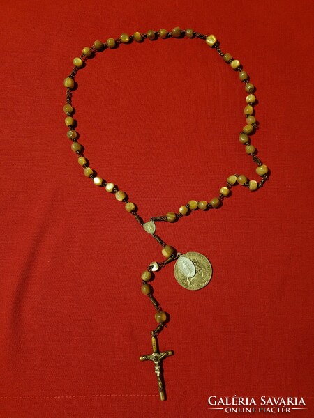 Antique rosary reading rosary