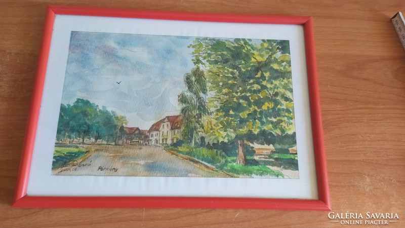 (K) Ernő Kovács beautiful watercolor ledge 31x22 cm signed