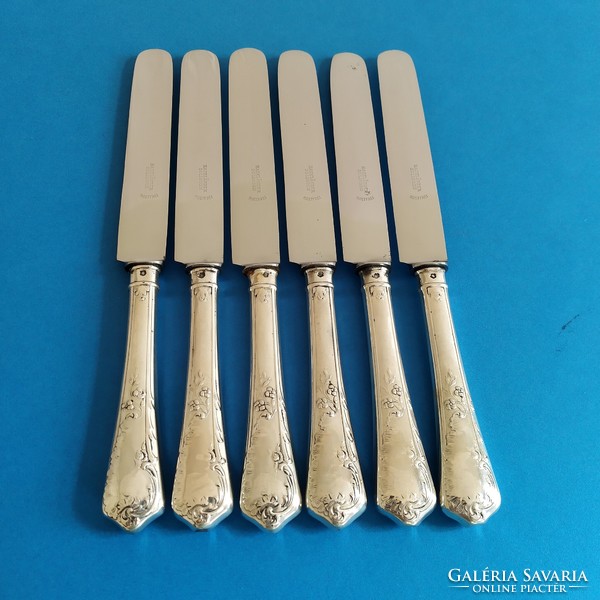 Ezüst barokk Klinkosch evőeszköz készlet 6 személyes 41 darabos