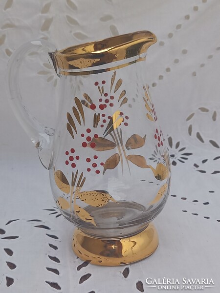 Glass ornament_gilded jug, spout