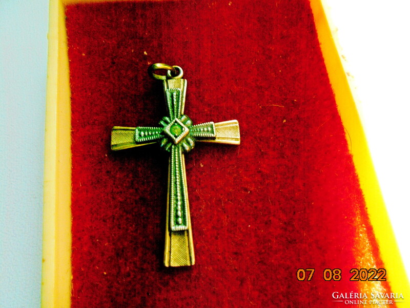 Gilded, gilded older French cross pendant