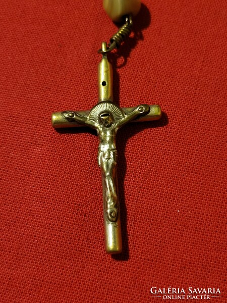 Antique rosary reading rosary
