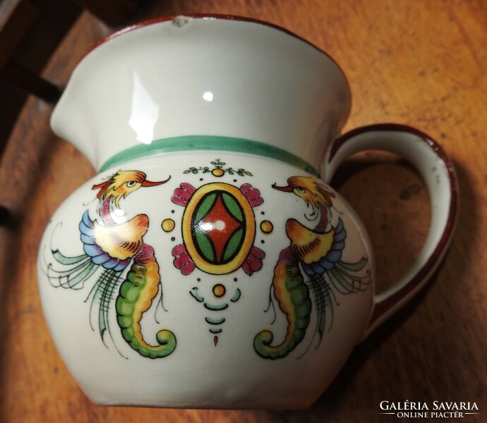 Antique spout / jug - with mythical birds